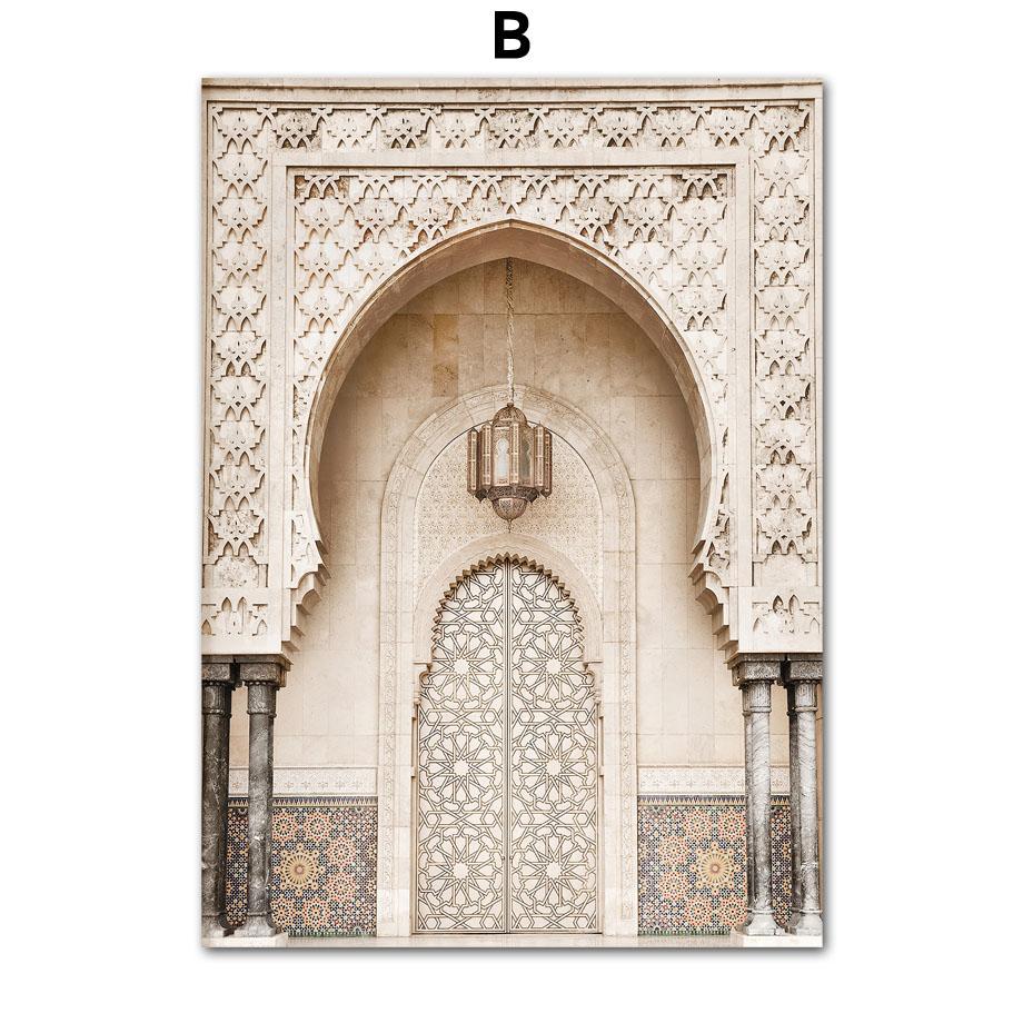 Исламская церковь Коран пальмовые растения тростник плакаты и принты холст картины современное настенное искусство картины для гостиной домашний декор