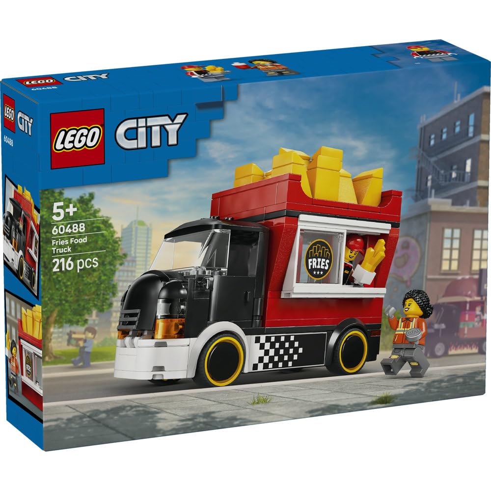 Игрушка LEGO City Грузовик с картошкой фри - Подарок на день рождения, Конструктор, Образовательная игрушка для мальчиков и девочек, Возраст 5, 6, 7, 8 лет, Транспортное средство, Автомобиль, Миниатюрный автомобиль,