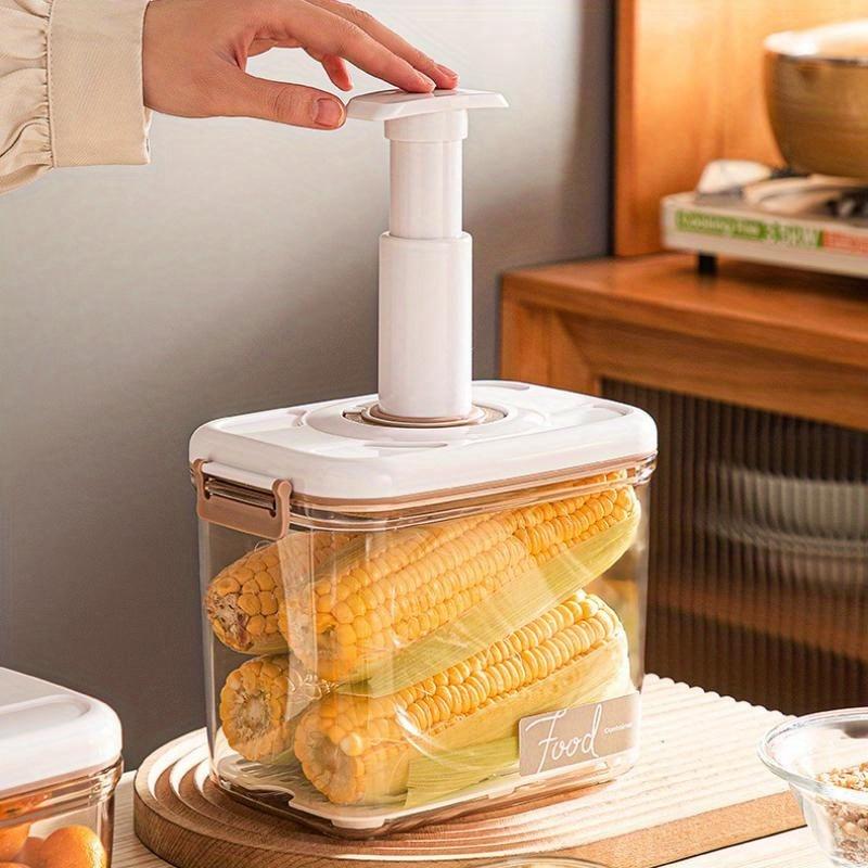 Большая емкость для хранения пищевых продуктов в вакууме, герметичная коробка для сохранения свежести, пищевой диспенсер, прозрачный контейнер для хранения с вакуумным насосом для кухни