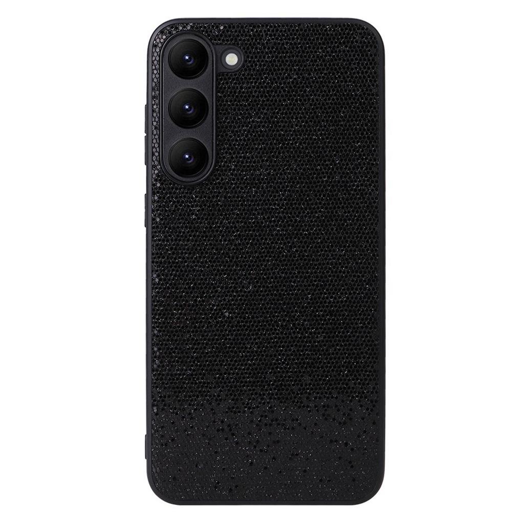 Для Samsung Galaxy S23 Текстурированный гибридный тонкий чехол из искусственной кожи Мягкий ТПУ Жесткий ПК Защитная накладка для телефона с подкладкой из ультрафибриллы