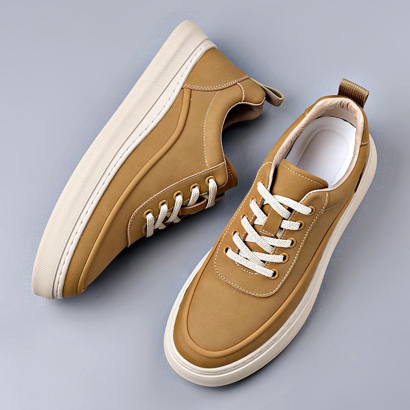 Fashion Fashion Platform Men's Casual Shoes Leisure Walk Sneakers Outdoor Genuine Leather Vulcanize Shoes New Trend Skateboard Footwear