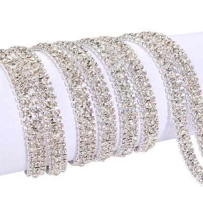 3 ряда цепочки-коготь Ss8Ss16 цветная плотная дрель полоска дрель цепь металл стеклянная дрель DIY ювелирные аксессуары