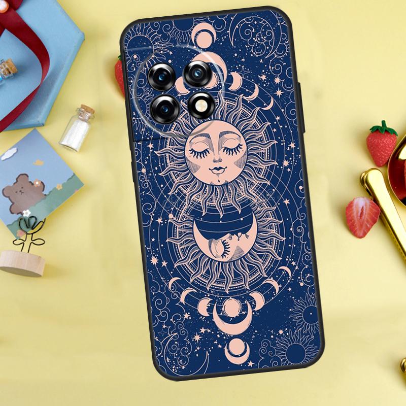 Sun Moon Face Case For OnePlus Nord 5 CE 2 3 4 Lite N20 N30 OnePlus 10T 12R 13R 13T 10 11 12 13 15 Cover