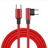 Кабель USB C 60 Вт с Г-образным разъемом, нейлоновая оплетка, для быстрой зарядки смартфонов, планшетов, ноутбуков, передача данных 480 Мбит/с