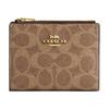 Coach 12 брендов Двойное сложение Холщовый кошелек Унисекс кошелек Коричневый CW803-IMXHE