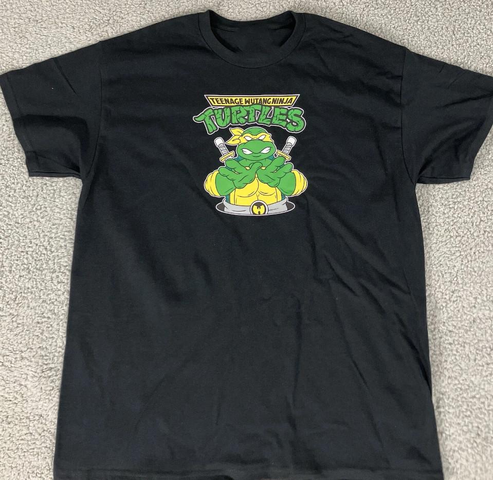 Teenage Wu-Tang Mutant Ninja Turtles TMNT Collab Out The Sewer Black Tee Large