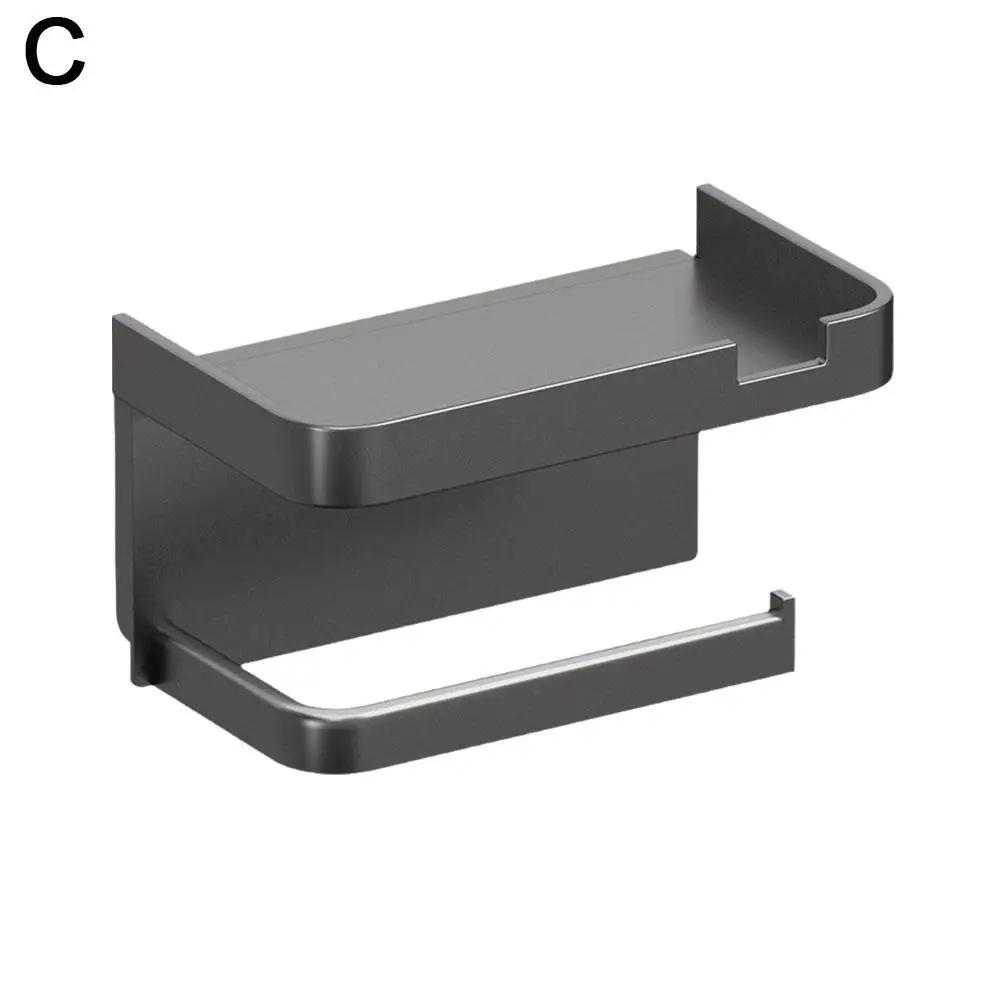 Настенный держатель для туалетной бумаги, нержавеющая утолщенная пластиковая полка для хранения для ванной комнаты, кухни, держатель для рулона туалетной бумаги