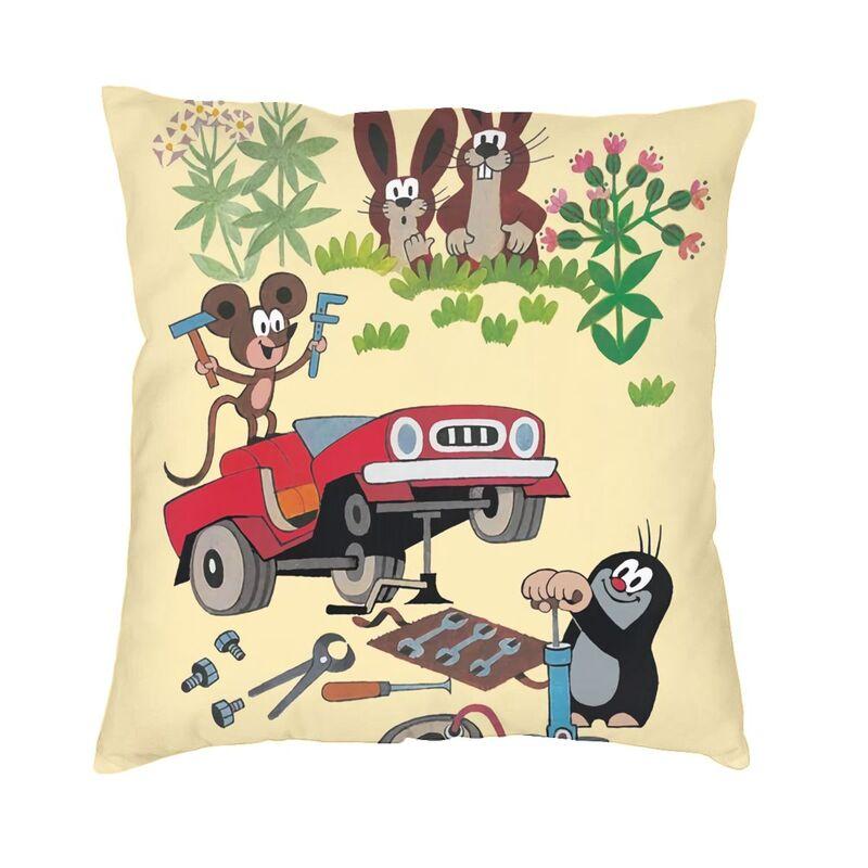 Cute Happy Mole Krtek Nordic Throw Pillow Covers Home Decorative D Printing Custom Cartoon Little Maulwurf Car Cushion Case
