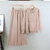 Hooded Knitted Sweater Suit For Women's Autumn And Winter Fashionable Age Reducing Wide Leg Pants Two Piece Set