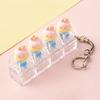 4-Key Smooth Fidget Keychain Portable Stress Reliever Mini Anxiety Relief Toy for School Students