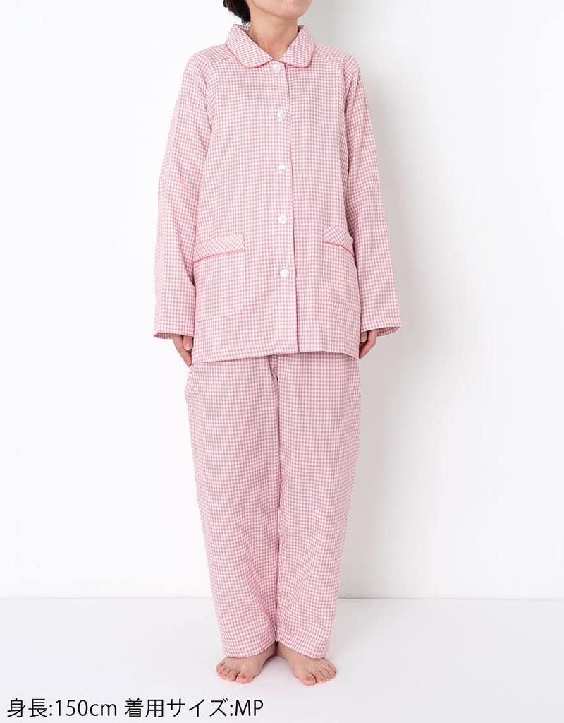 Wacoal Relax Sleep Grander Long Sleeves and Relaxed Seamless Side Soft and Comfortable Front CDX507 & Women's Pajamas, Pants, 100% Cotton, Fit,