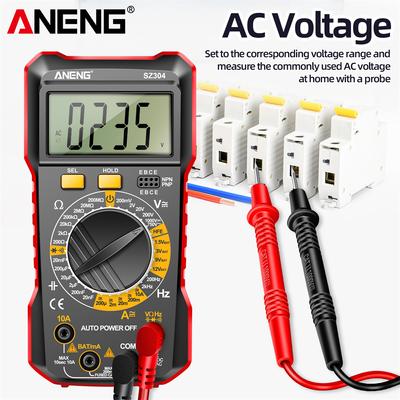 High Precision Professional Multimetro Tester Digital 2000 Counts Multimetes AC/DC Votage Current Resistance Ohm NCV ANENG SZ304