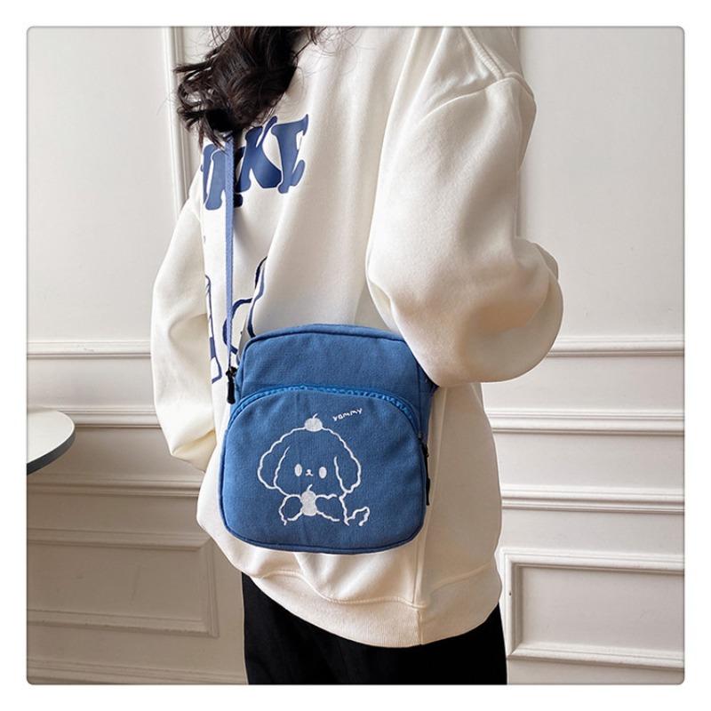 Японский стиль Харадзюку, мультяжная холщовая сумка, корейская минималистичная сумка через плечо для студентов