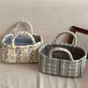 Large Capacity Laundry Storage Basket Hand-held Floral Organizers Basket  Desktop Storage