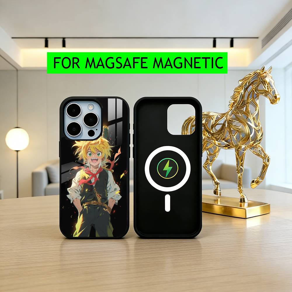 The S-Seven D-Deadly Sins M-Meliodas Phone Case For iPhone17,16,15,14,13,12,11 Plus,Pro Magnetic For Magsafe Wireless Charging
