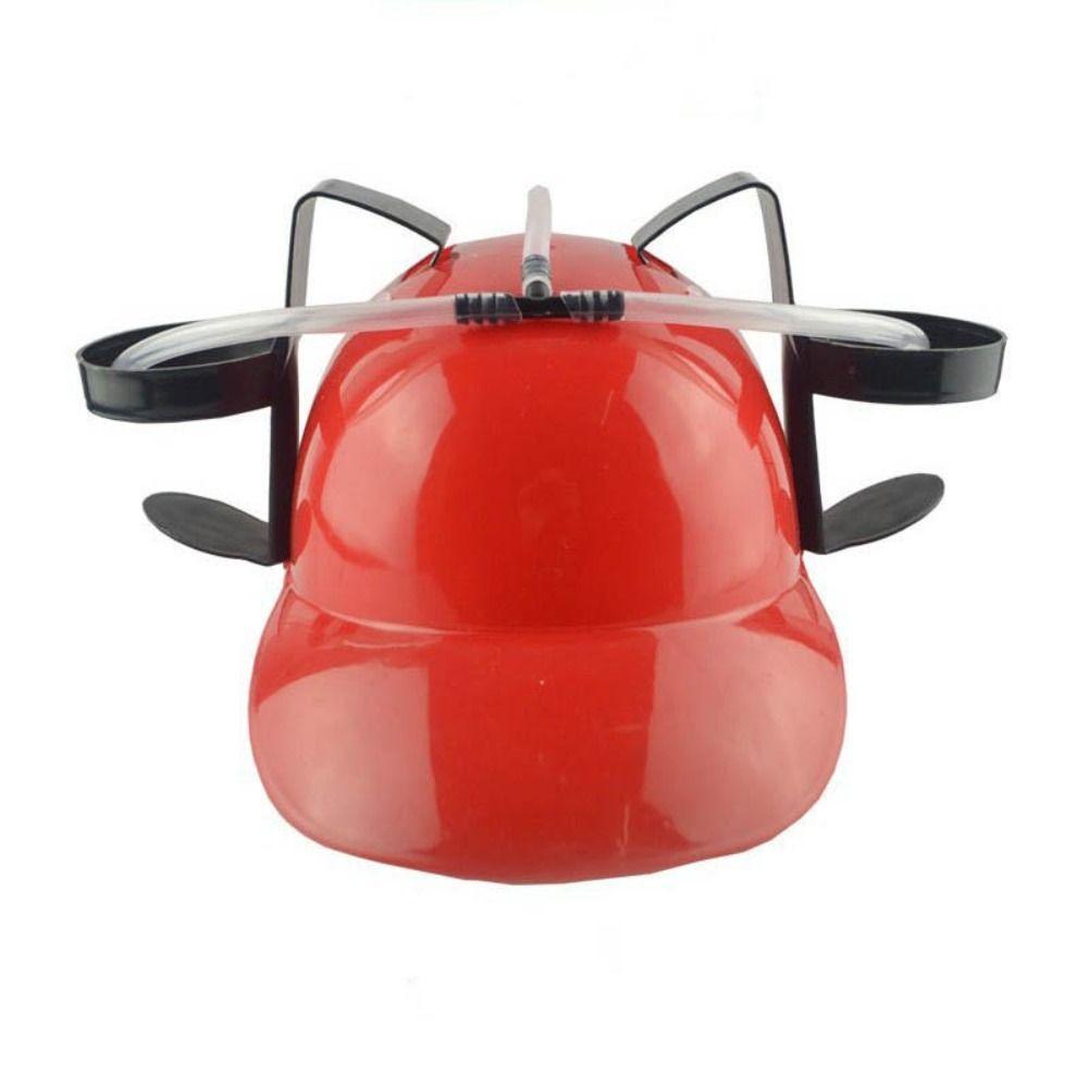 With straw Outdoor Beer Hat Hat Type Drinking Helmet Creative Beer Beverage Hat