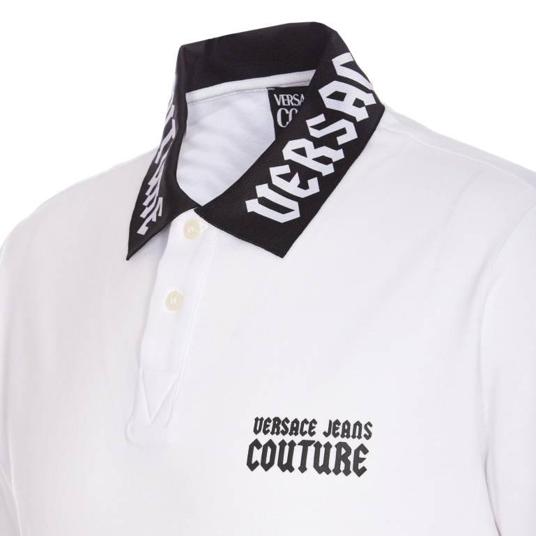 Versace Jeans Couture Logobrush-collar polo shirt 77GAGT05-CJ01T-003