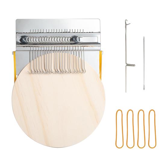 Мини-ткацкий станок с 10/12/14/21/28/42 иглами, портативный небольшой ручной ткацкий станок для штопки, деревянный игрушечный ткацкий станок для починки джинсов, носков и одежды