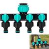 4 Way Water Tap Connector Distributor Garden Hose Watering Splitter Irrigation Diverter