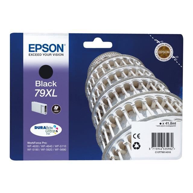 EPSON 79 XL Black Ink Cartridge - Leaning Tower of Pisa - Inkjet - Up To 2600 Pages