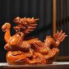 Деревянная фигурка китайского дракона принесет удачу, богатство, резная натуральная древесина, зодиакальный дракон, талисман, скульптура, новогодний орнамент фэн-шуй