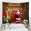 Christmas Tapestry Wall Hanging Santa Claus Christmas Tree Snow Scene Home Holiday Decoration Tapestry Fireplace Christmas Gifts