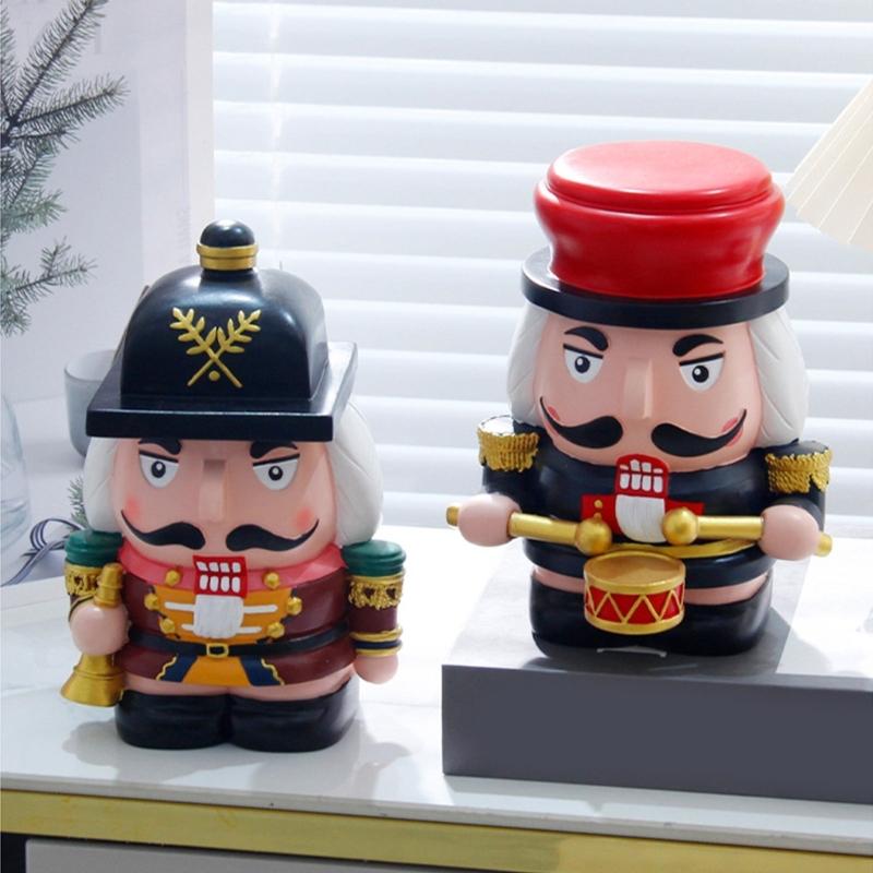 Смолы Щелкунчики Фигурки Копилки Смолы Рождественское украшение и практичный подарок для детей