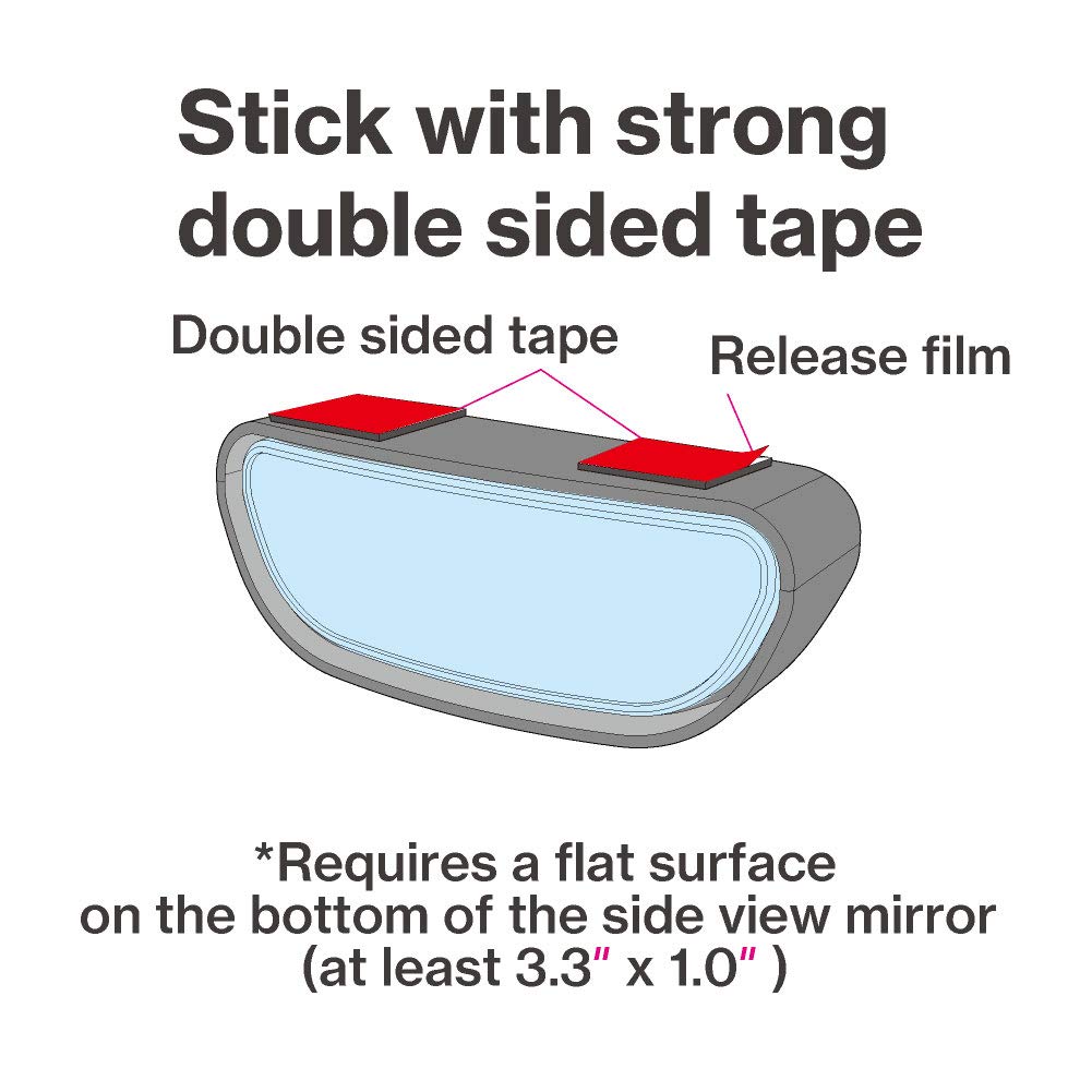 Seikosangyo Automobile Auxiliary Mirror, Model: EW-69, Black