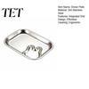 Toddler Food Tray with Sauce Compartment 304 Stainless Steel Kids Dinner Plate, Divided Dip Smooth Edge Lunch Plate Dish for Dumplings Sushi, Creative
