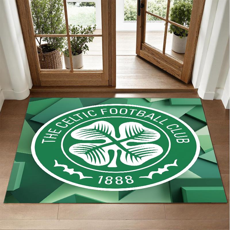 Коврик из кристаллического велюра с дизайном Celtic FC, мягкий декоративный коврик для спальни, прихожей