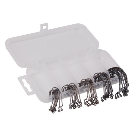 50 шт. Рыболовный крючок с коробкой для хранения, нержавеющий, устойчивый к коррозии, простой в использовании, с бородкой, для ловли карпа, рыболовные снасти для рыбалки на открытом воздухе