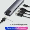 Type-c Hub USB-C To HDMI USB3.0 LAN Ethernet Docking Station Multi-Function USB C Hub Adapter PD Fast Charging For Macbook