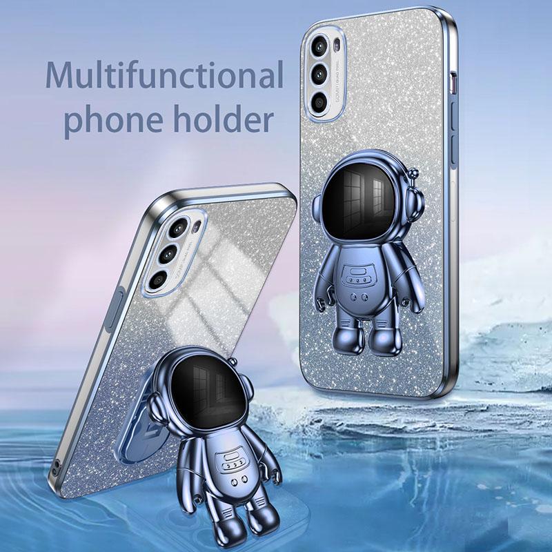 For Motorola Moto G52 4G/G82 5G Cell Phone Case Lovely Astronaut Kickstand Drop-proof Cover