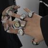Vintage Punk Elastic Stretchy Quartz Watch Rings for Women Man Lover Pair Watches