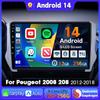Android 14 Навигация Мультимедийный Плеер Для Peugeot 2008 208 Серии 2012 2013 2014 - 2018 Carplay Авто Стерео BT Видео Автомобильное Радио