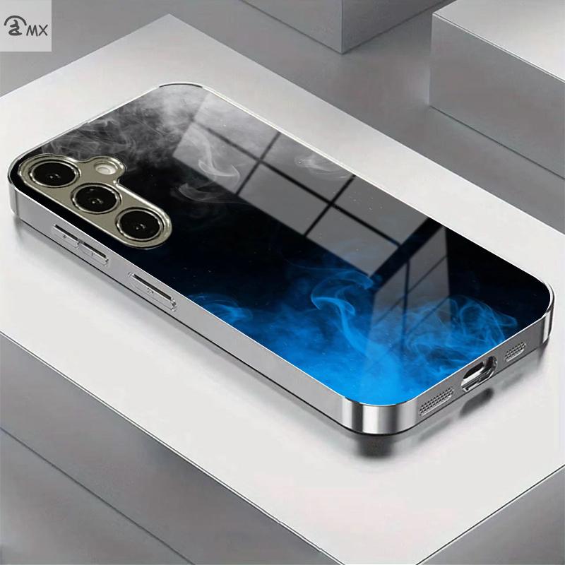 Гальванизированный золотой новый чехол для телефона для Samsung Galaxy S26 Ultra S25 Plus S24 S23 S22 fe закаленное стекло Художественные текстурные узоры