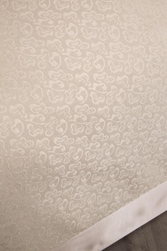 Комплект покрывала синель Diana 6шт, Покрывало 230х240, Простыня 230х240 Жаккардовая ткань, Полный размер, Двойной размер Бежевый