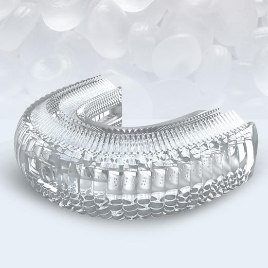 Головка зубной щетки U-образной формы, глубоко очищающая силиконовая мягкая электрическая зубная щетка на 360 градусов для детей