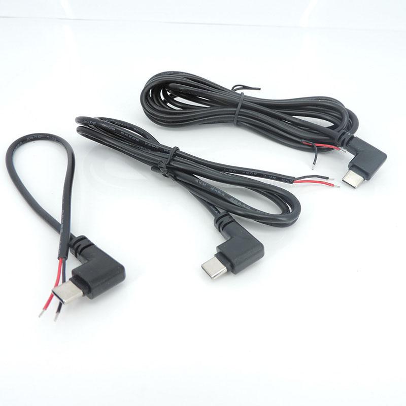 4 шт., 2/4-жильный контактный провод USB 2,0, тип C, мужской, женский, угловой, тип-c, кабельный разъем, прямоугольная вилка, данные для самостоятельного ремонта, зарядный шнур