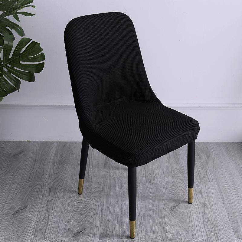 Curved Backrest Chair Cover, Semi-circular Dining Table Elastic Chair Cover