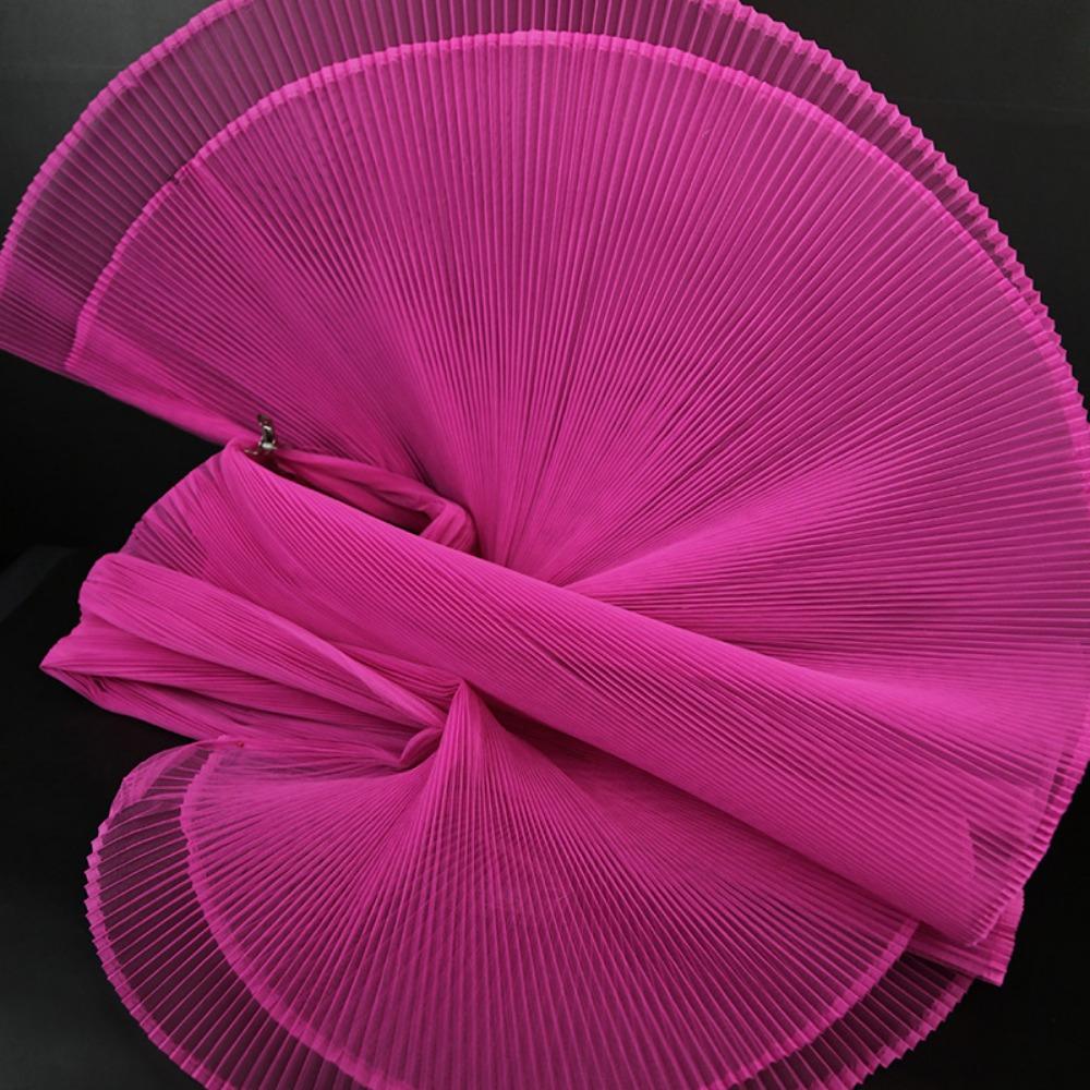 1 ярд/150см Однотонная ткань-гармошка Ткань-плиссе Сетка средней жесткости для DIY Ручная работа Дизайнерский материал Ткани для одежды