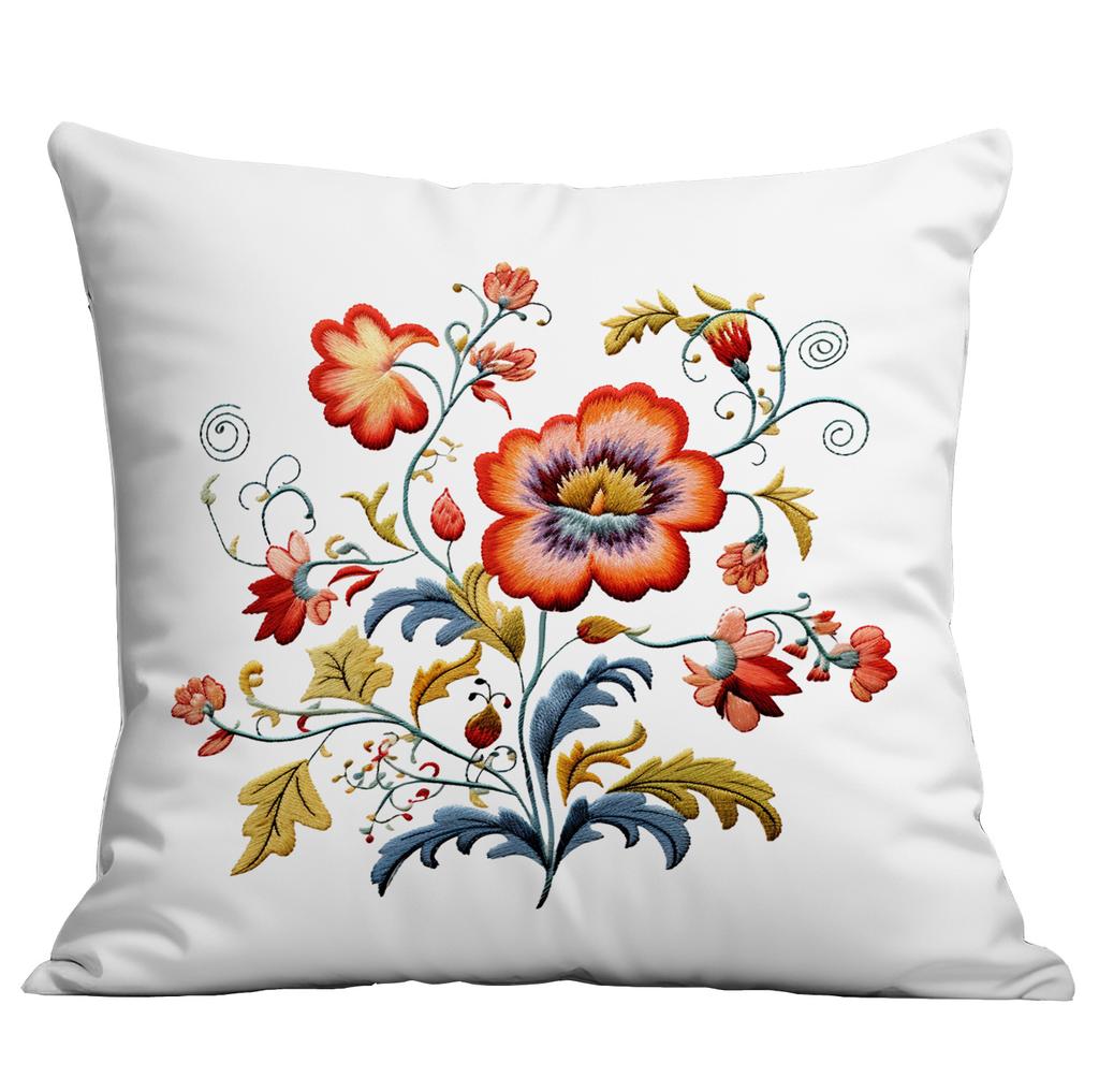 Весенняя и Летняя Наволочка с Имитацией Вышивки Цветы Домашняя Диванная Гостиная Наволочка Новый Стиль Наволочка