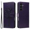 For Samsung Galaxy S25 FE Phone Case with Stand Cat Tree Pattern Leather Wallet Mobile Cover