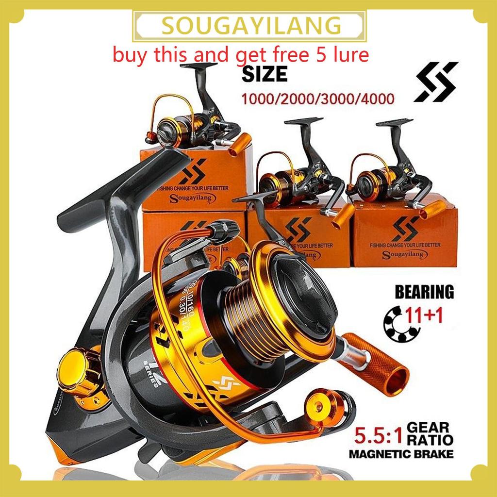Рыболовные катушки 12BB 5,5: 1 спиннинговая катушка 1000-4000 левая/правая катушка для ловли карпа морская рыболовная катушка колесо