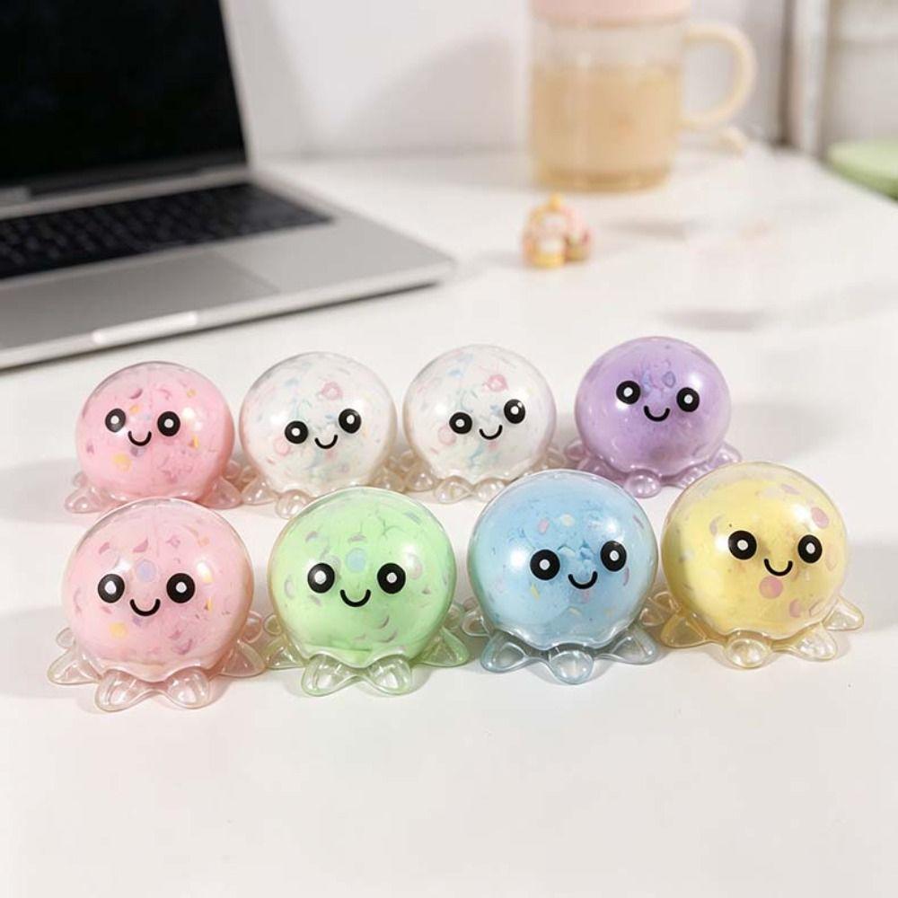 Vibrant Colors Octopus Squeeze Toy Soft Squeezable Octopus Squishy Toy Sensory Play