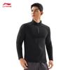 Li-Ning Мужская спортивная футболка с длинным рукавом на флисовой подкладке ATLV365