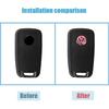 Car Sticker Hub Caps 5/10Pcs 14mm Car Key Emblem Stickers Auto Control Key Logo Decals For Volkswagen VW Golf Tiguan Jetta Trans