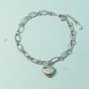 925 Sterling Silver Heart Shape Charm Bracelet & Bangle For Women Wedding Jewelry Accessories Sl036