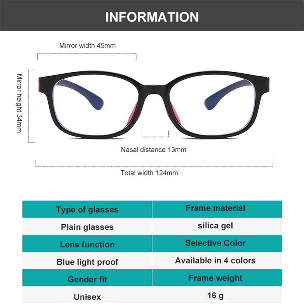 Blocking Reflective Soft Frame Goggle Silicone TR Eyewear Anti-blue Light Glasses Kids Eyeglasses