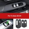 For Mercedes Benz C GLC Class W206 X254 Car Accessories Door Window Glass Lift Button Cover Trim Frame Leather Sticker